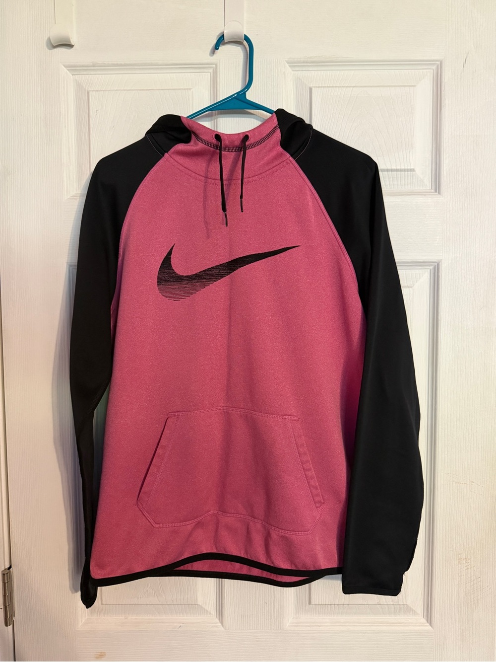 Nike ladies Pink and Black Pullover Hoodie